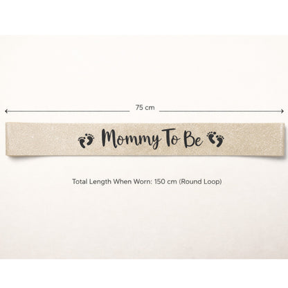 Glitter Mommy to be Sash
