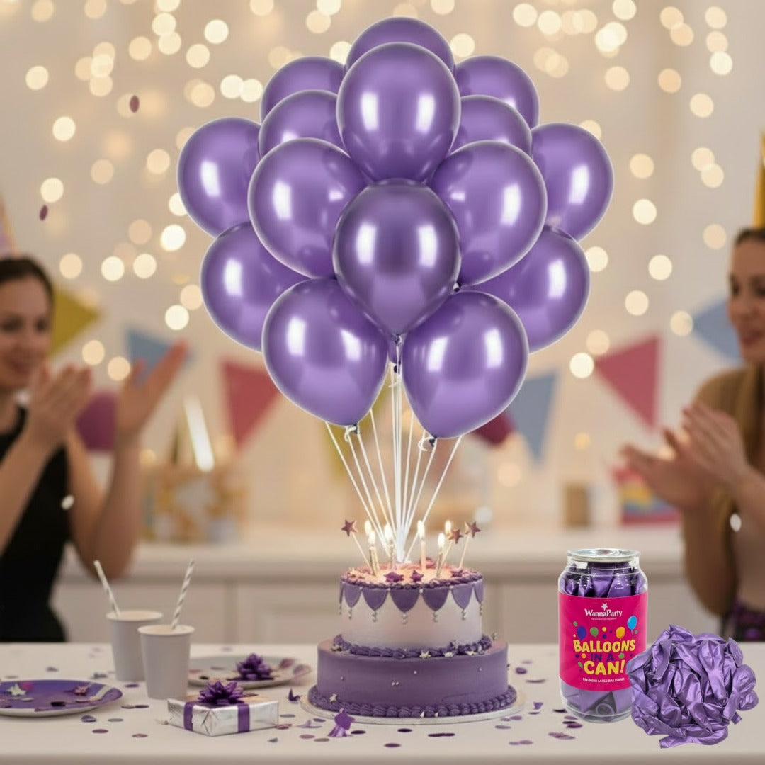 10" Chrome Purple Balloons - 20PC
