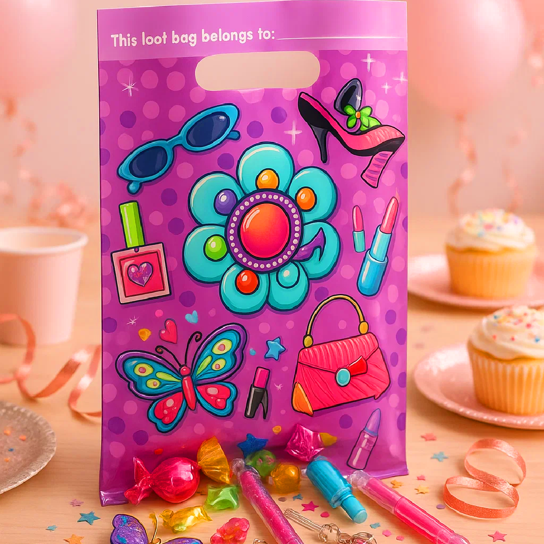 Glittzy Girl Pink Loot Bag for Girls - 8PC