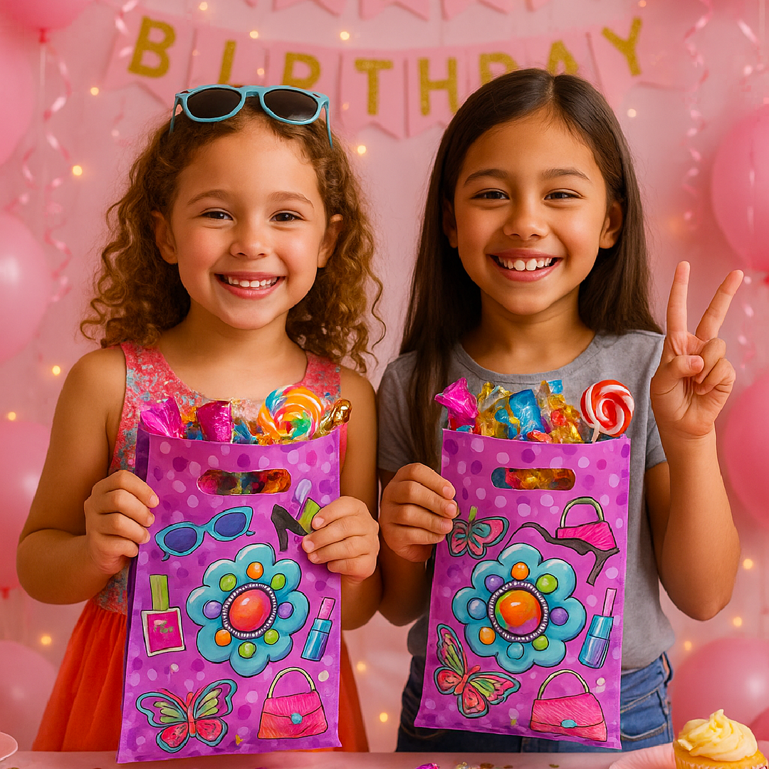 Glittzy Girl Pink Loot Bag for Girls - 8PC