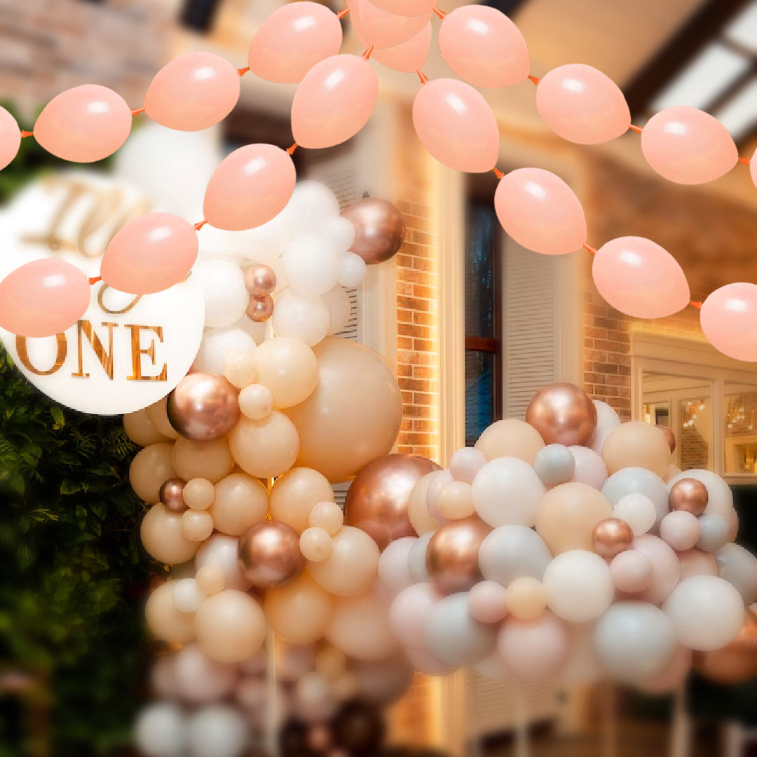 12" Linking Balloon Peach - 10PCs