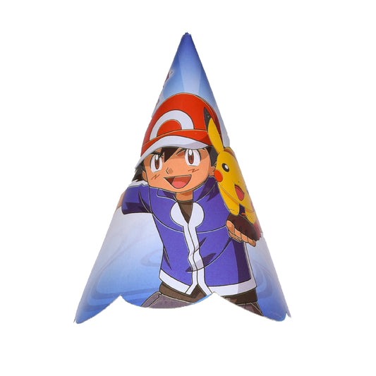 Pokemon Theme Party Paper Hat  - 10PC