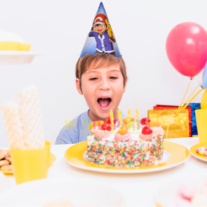 Pokemon Theme Party Paper Hat  - 10PC