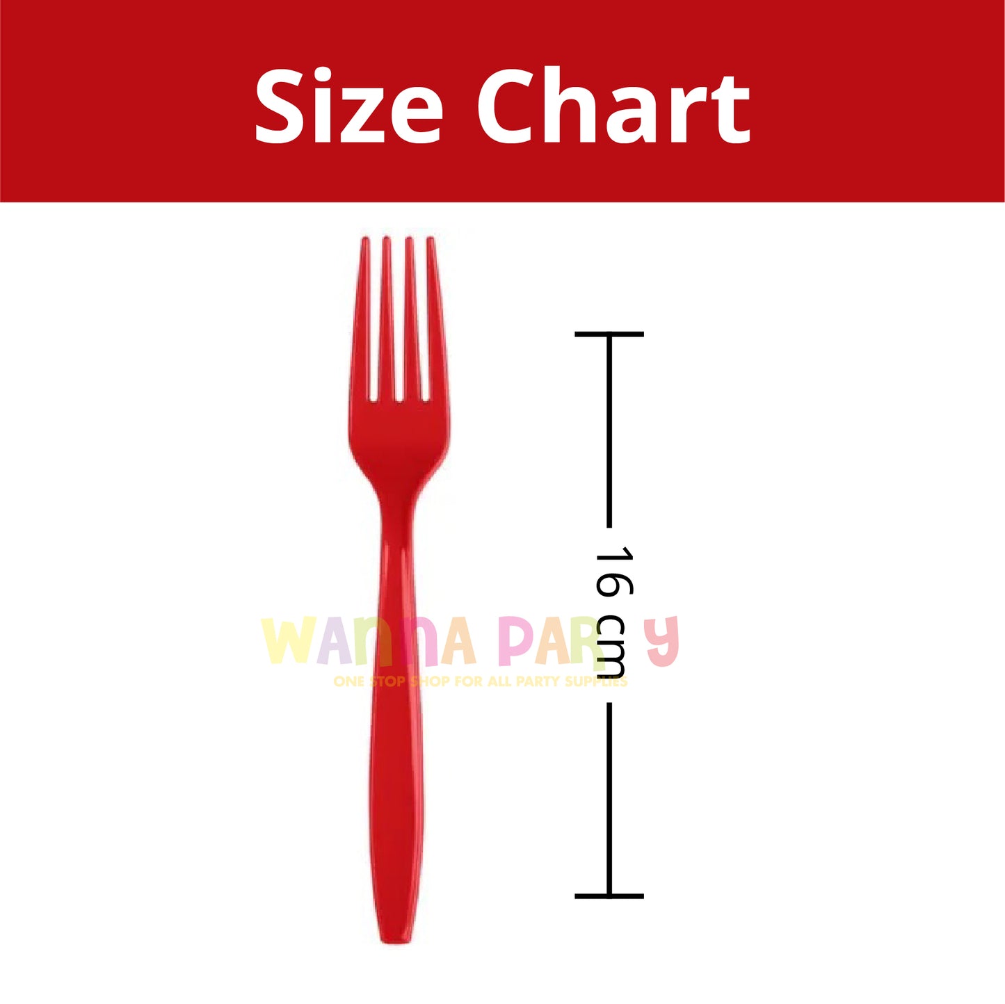 Premium Plastic Red Forks - 20PC
