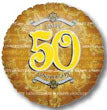 18" Golden Anniversary (50th) Balloons S40