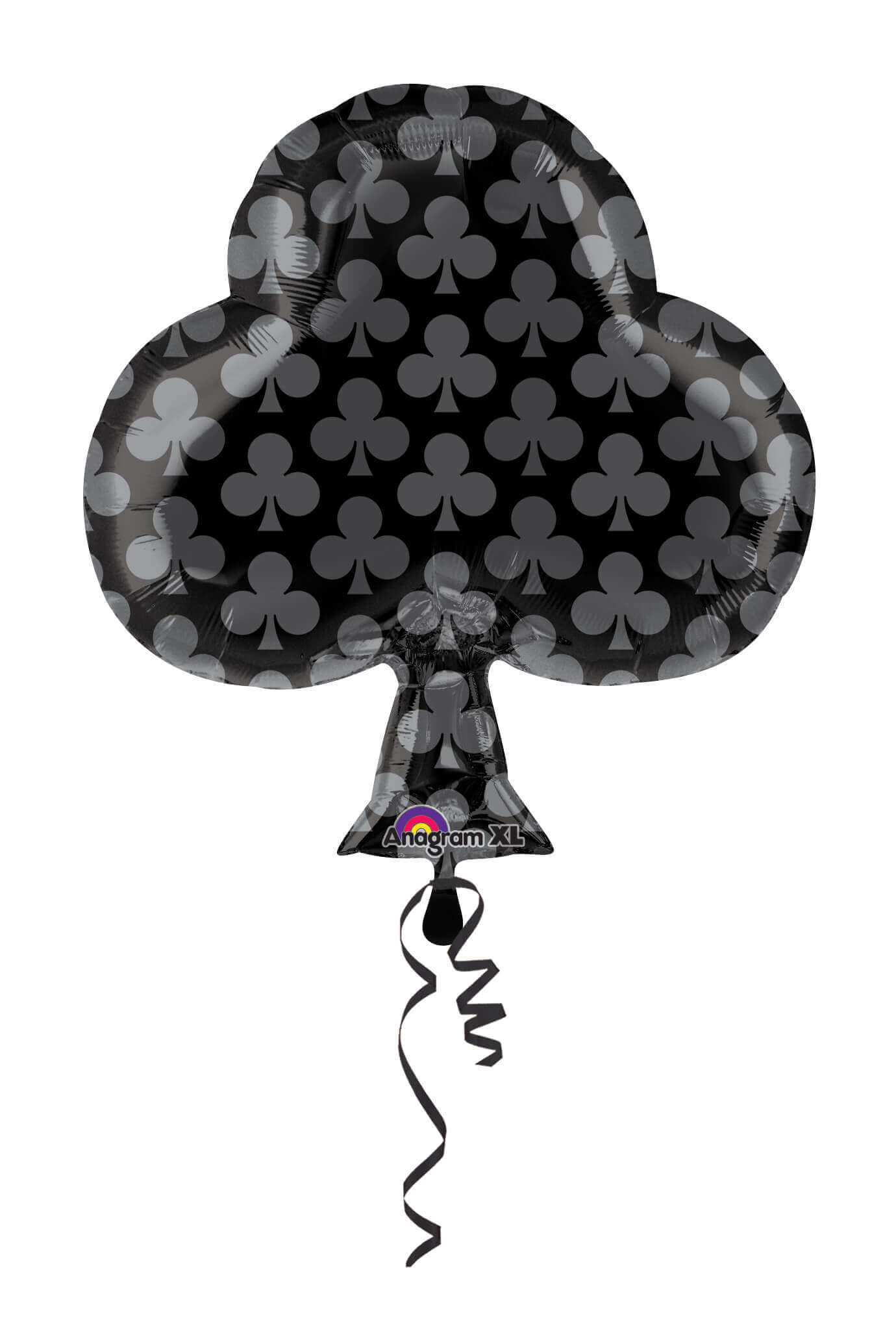 18" Black Club Card Party Balloon