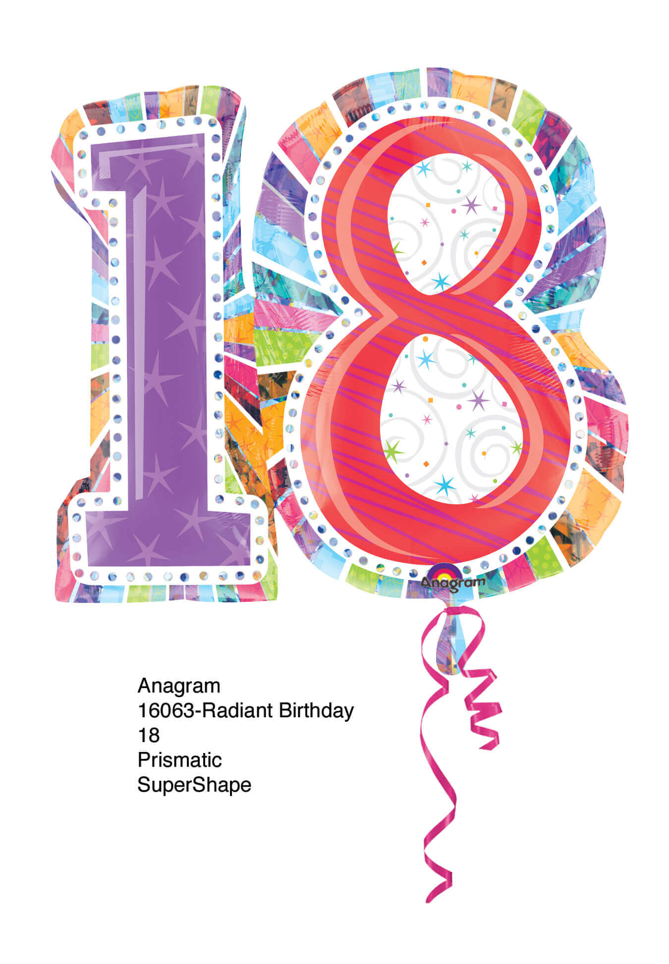18th Birthday Balloons 28" P40-1PC