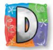 18" LETTER D QUAD BALLOON