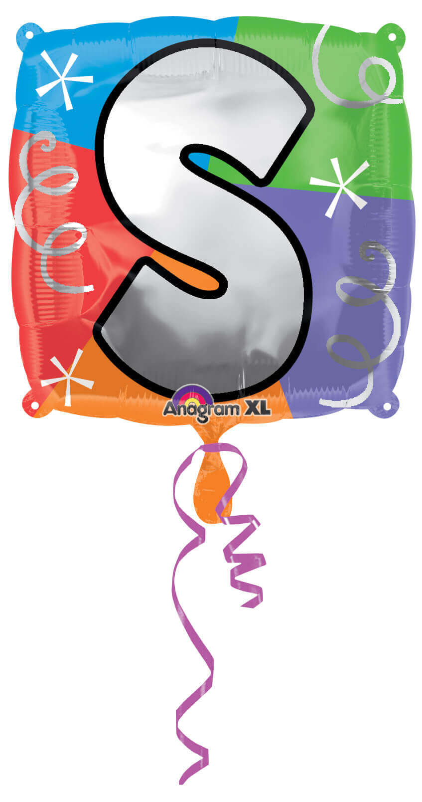 18" LETTER S QUAD BALLOON