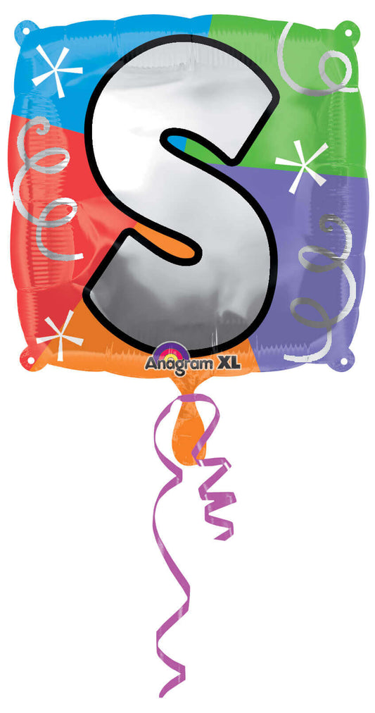 18" LETTER S QUAD BALLOON
