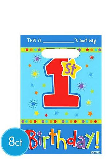 HUGS &amp; STICHES BOY LOOT BAGS - 8CT