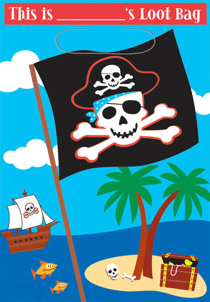 Loot Bags Pirate Party - 8ct