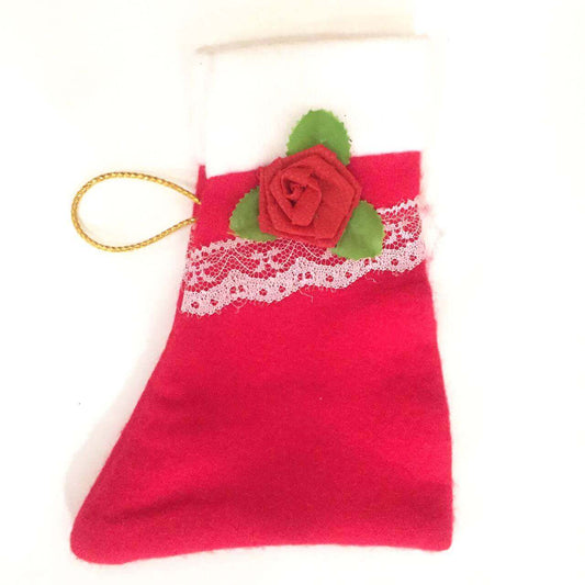 Christmas Stockings with a Red Rose