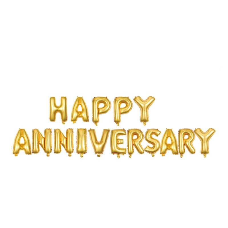 HAPPY ANNIVERSARY Balloons Banner - 1 Set