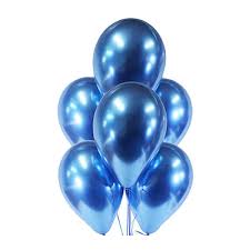 Chrome Royal Blue Balloons 12 inches  - Pack of 50