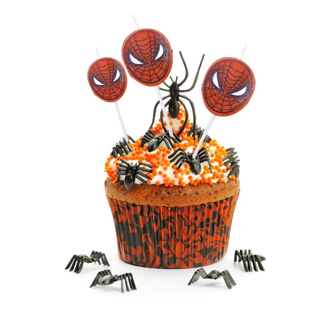 Spiderman Theme Birthday Candles - 5PC