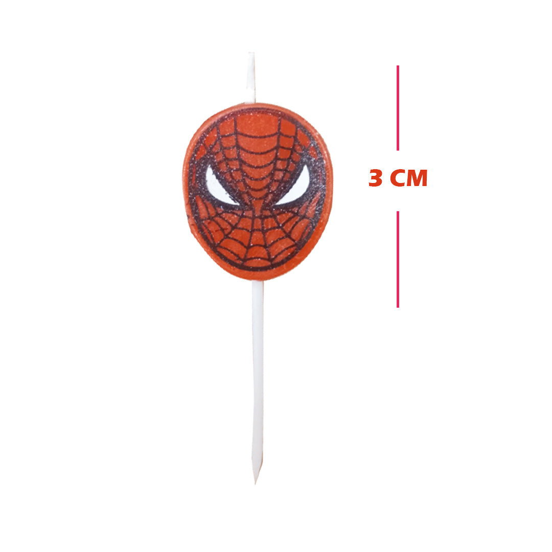 Spiderman Theme Birthday Candles - 5PC