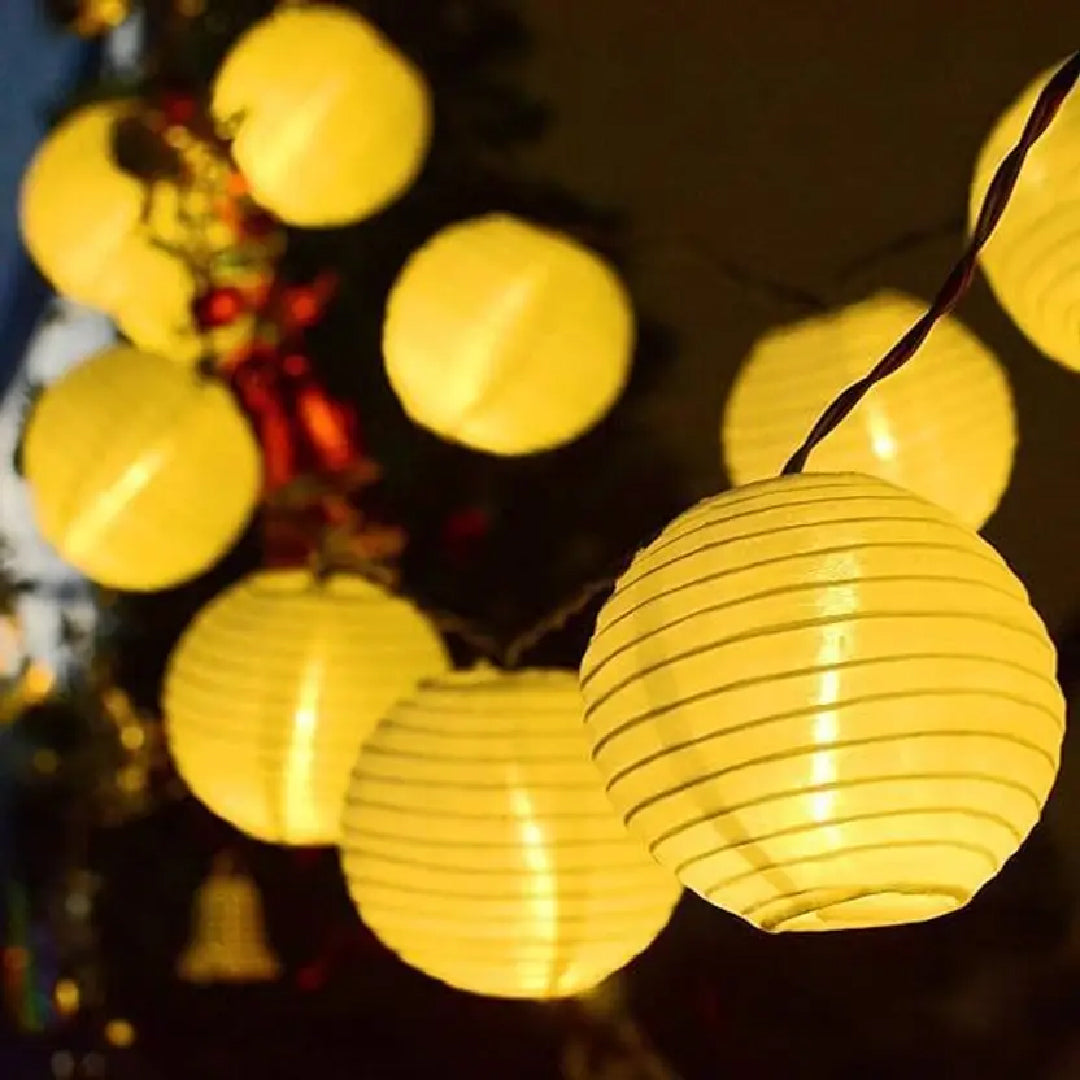 Yellow Round Paper Lantern - 10 Inches - 1PC